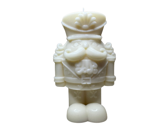 candela profumata a forma di soldatino di natale