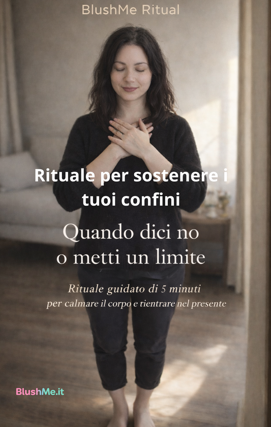 ragazza con le mani sul petto per fare grounding