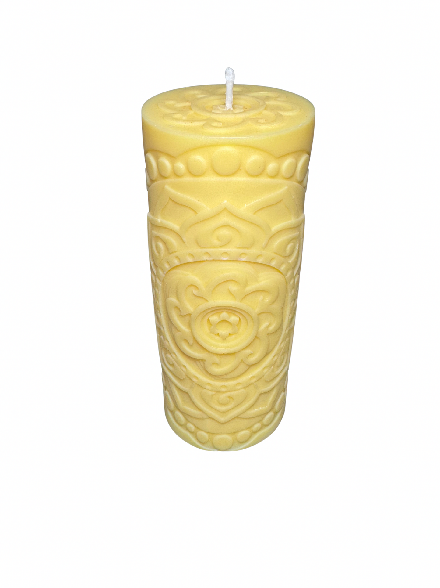 candela artigianale in cera di soia per meditazione