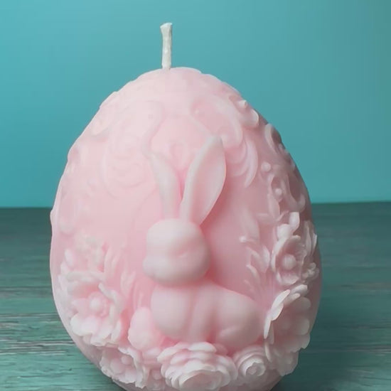 video candela uovo di pasqua con coniglio