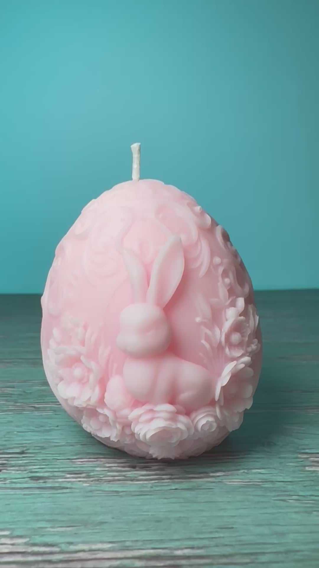 video candela uovo di pasqua con coniglio